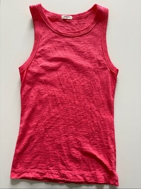 Dylan Soft Slub Cotton Tank Pink  Size Small